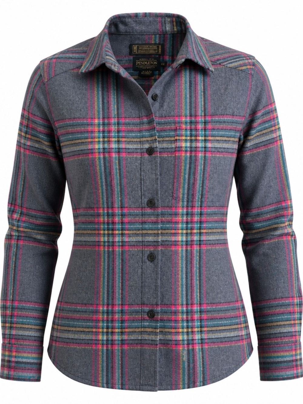 Pendleton Gray Plaid Button-Up Shirt Women’s  XXS (girl 12/14)
